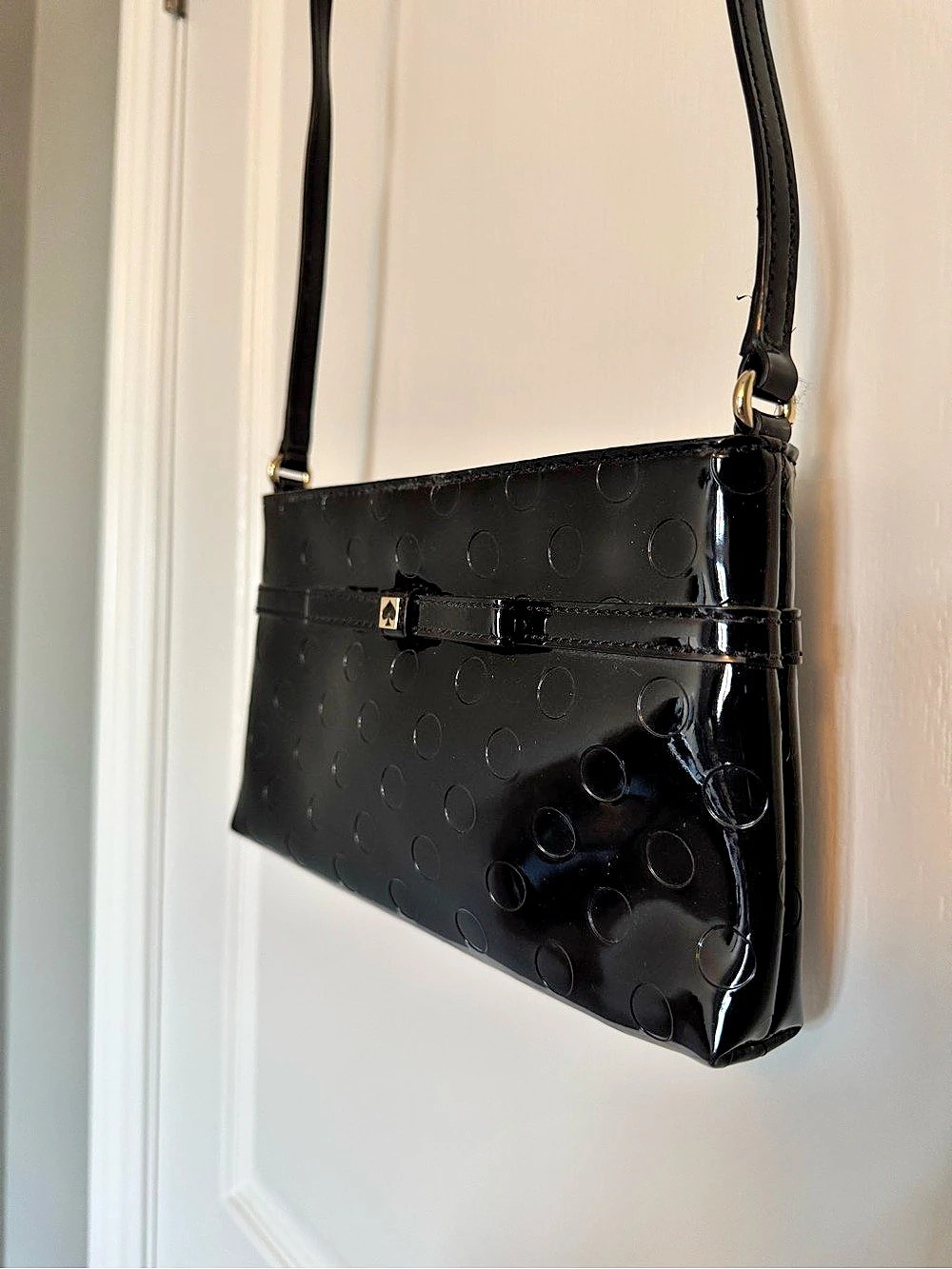 Kate Spade Camellia Street Amy Leather Crossbody Purse - Black - Picture 4 of 9